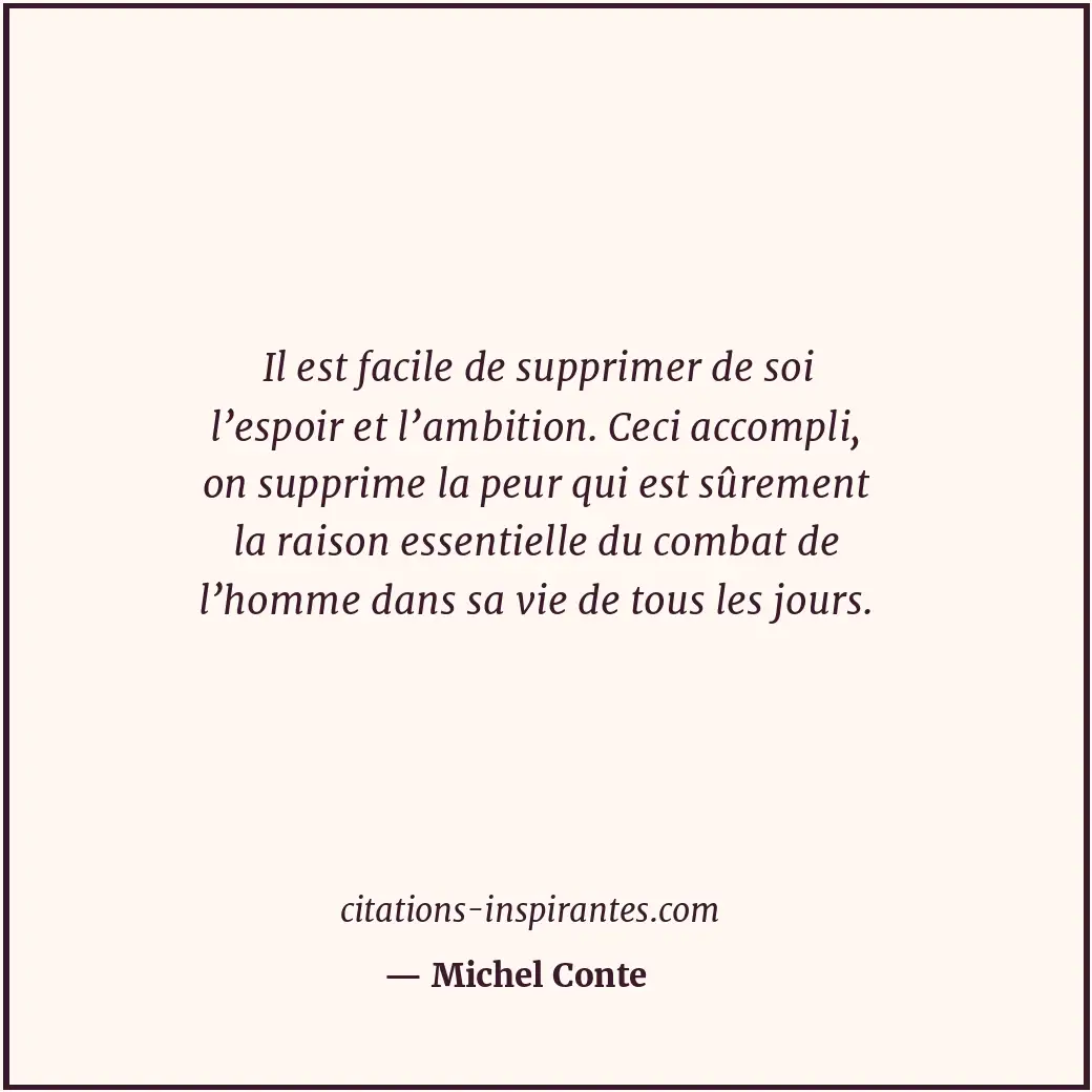 Citation de Michel Conte