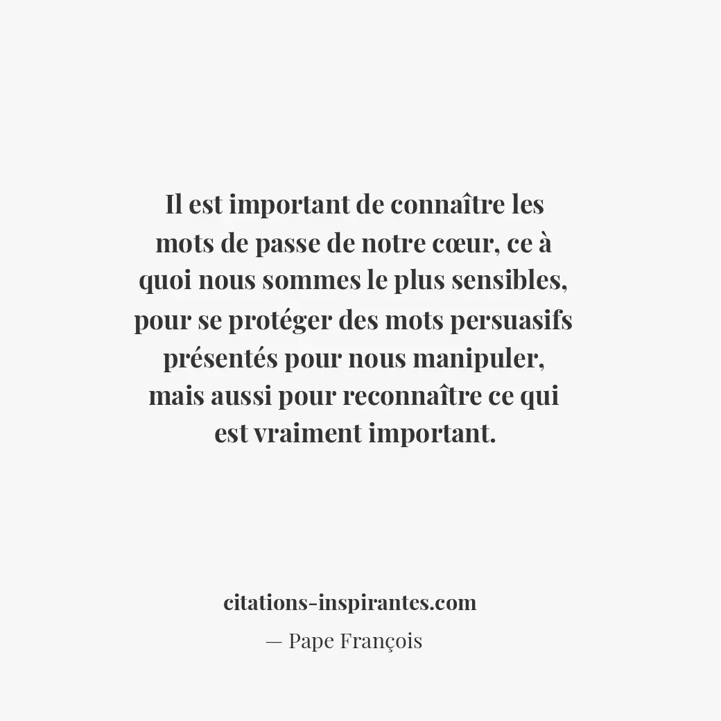 Citation de Pape François