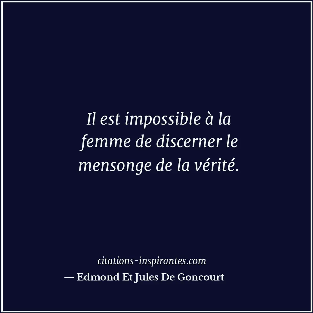 Citation de Edmond Et Jules De Goncourt