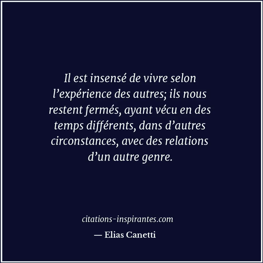 Citation de Elias Canetti