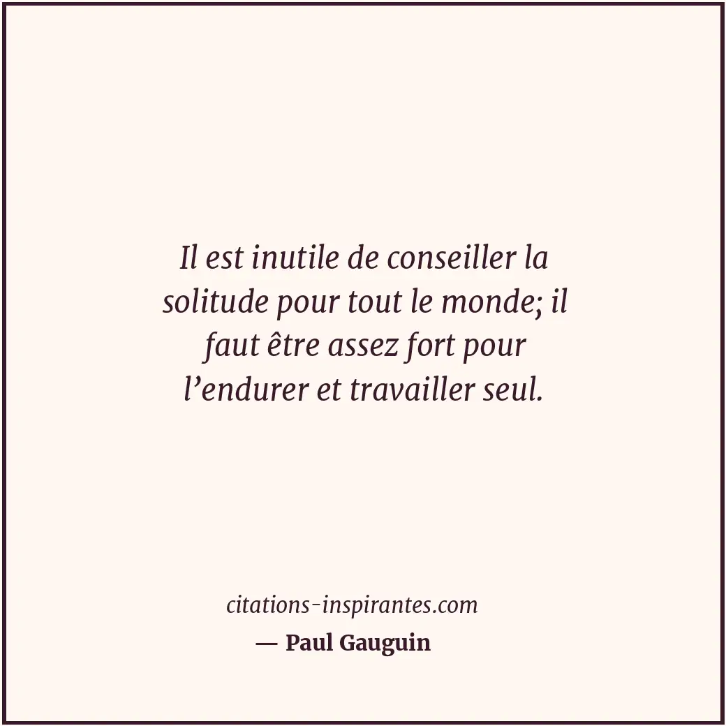 Citation de Paul Gauguin
