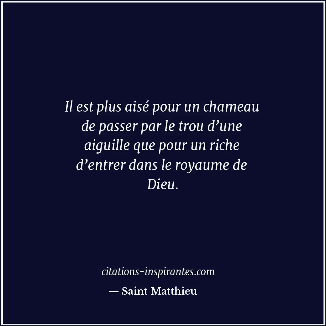 Citation de Saint Matthieu