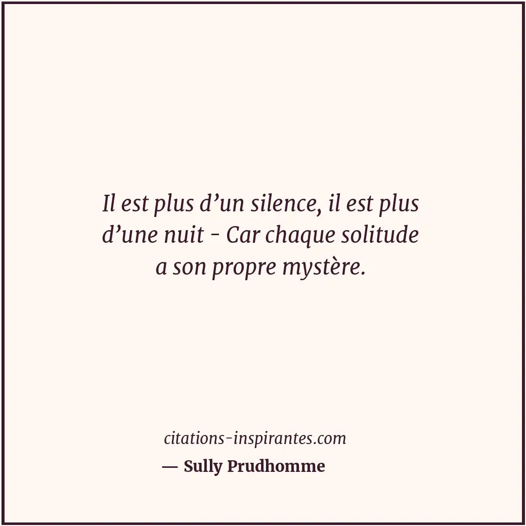 Citation de Sully Prudhomme