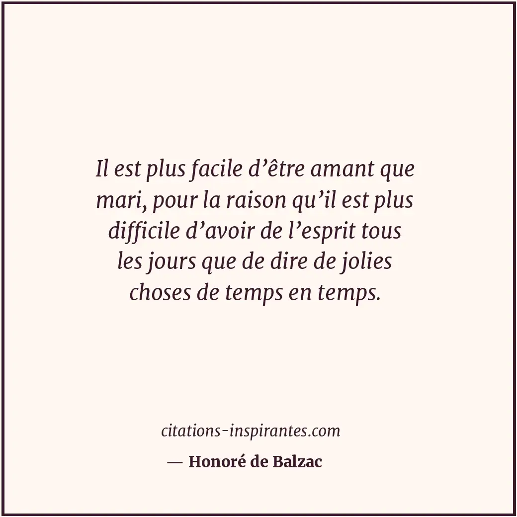 Citation de Honoré de Balzac
