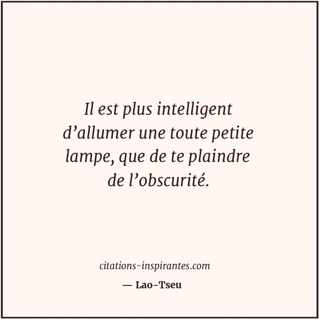 Citation de Lao-Tseu