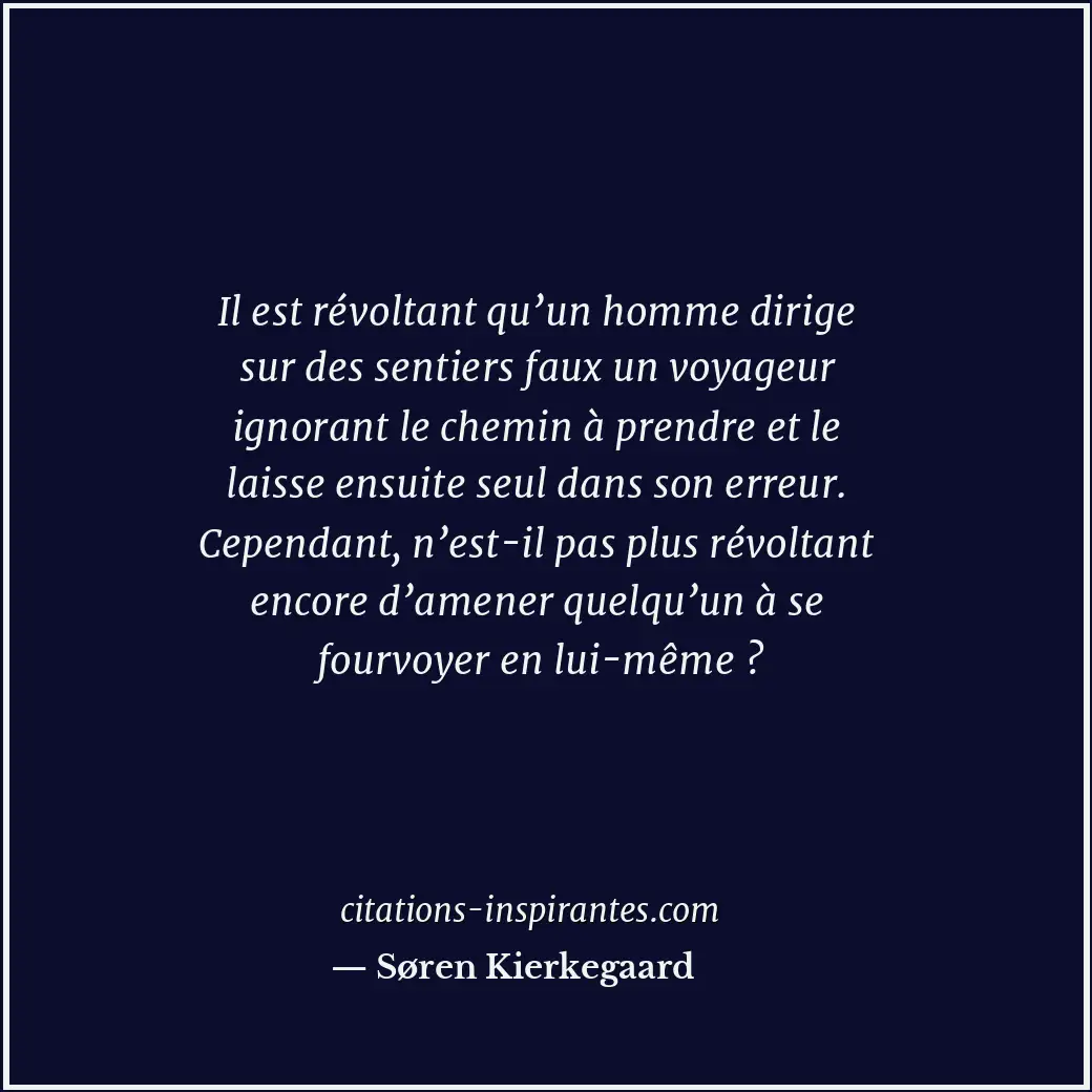 Citation de Søren Kierkegaard