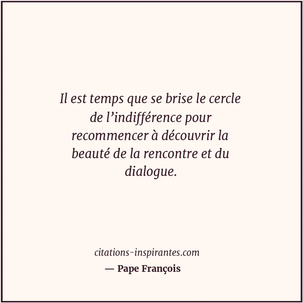 Citation de Pape François