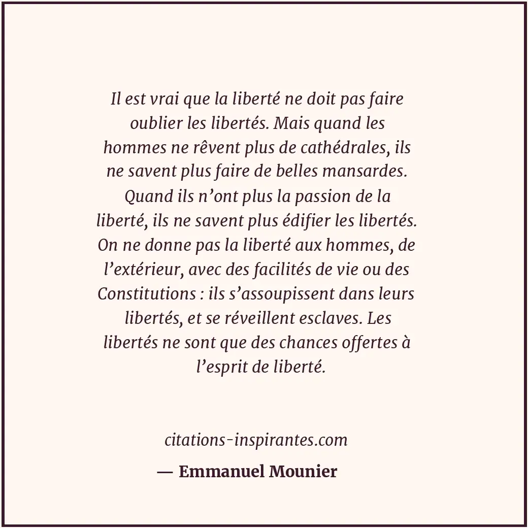 Citation de Emmanuel Mounier