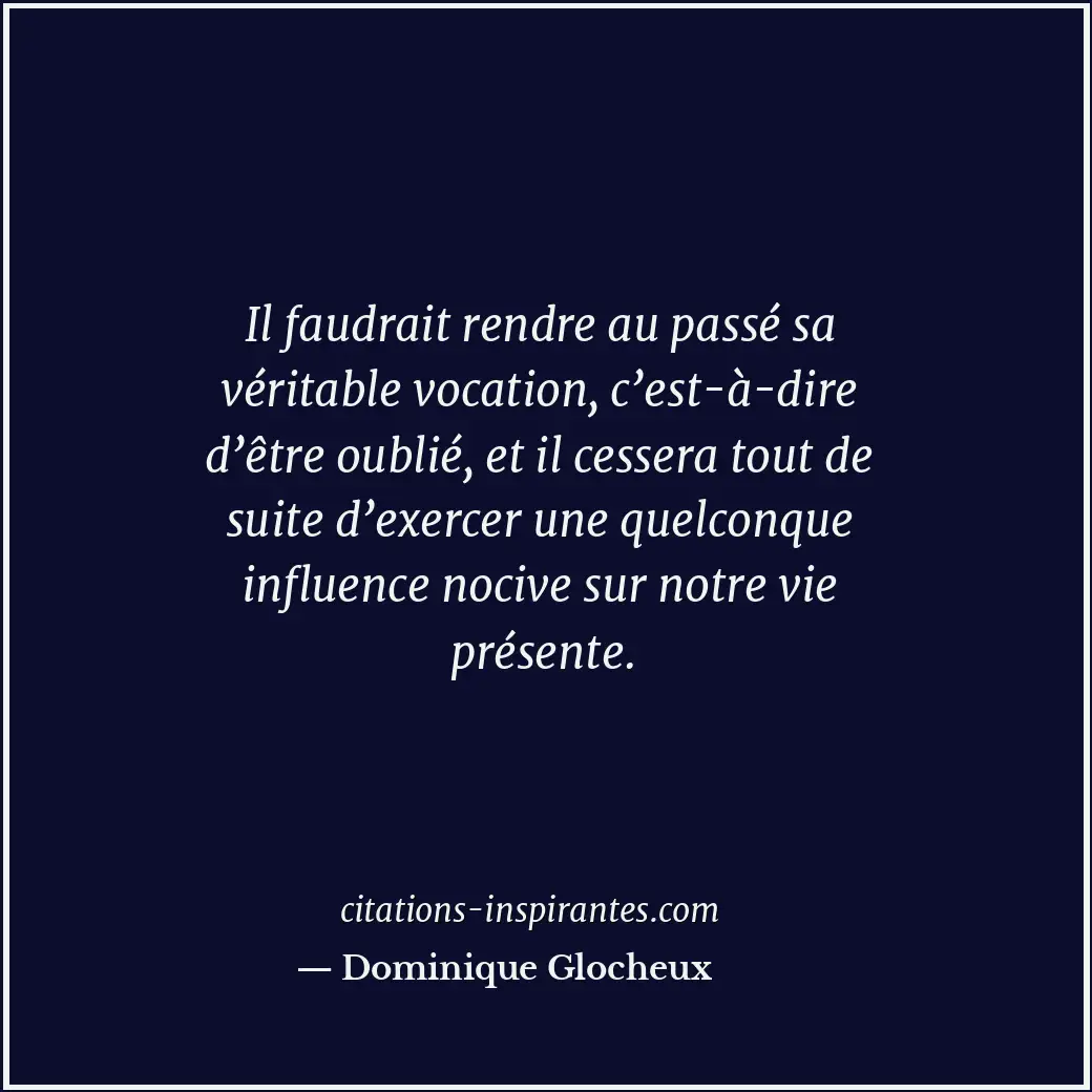 Citation de Dominique Glocheux