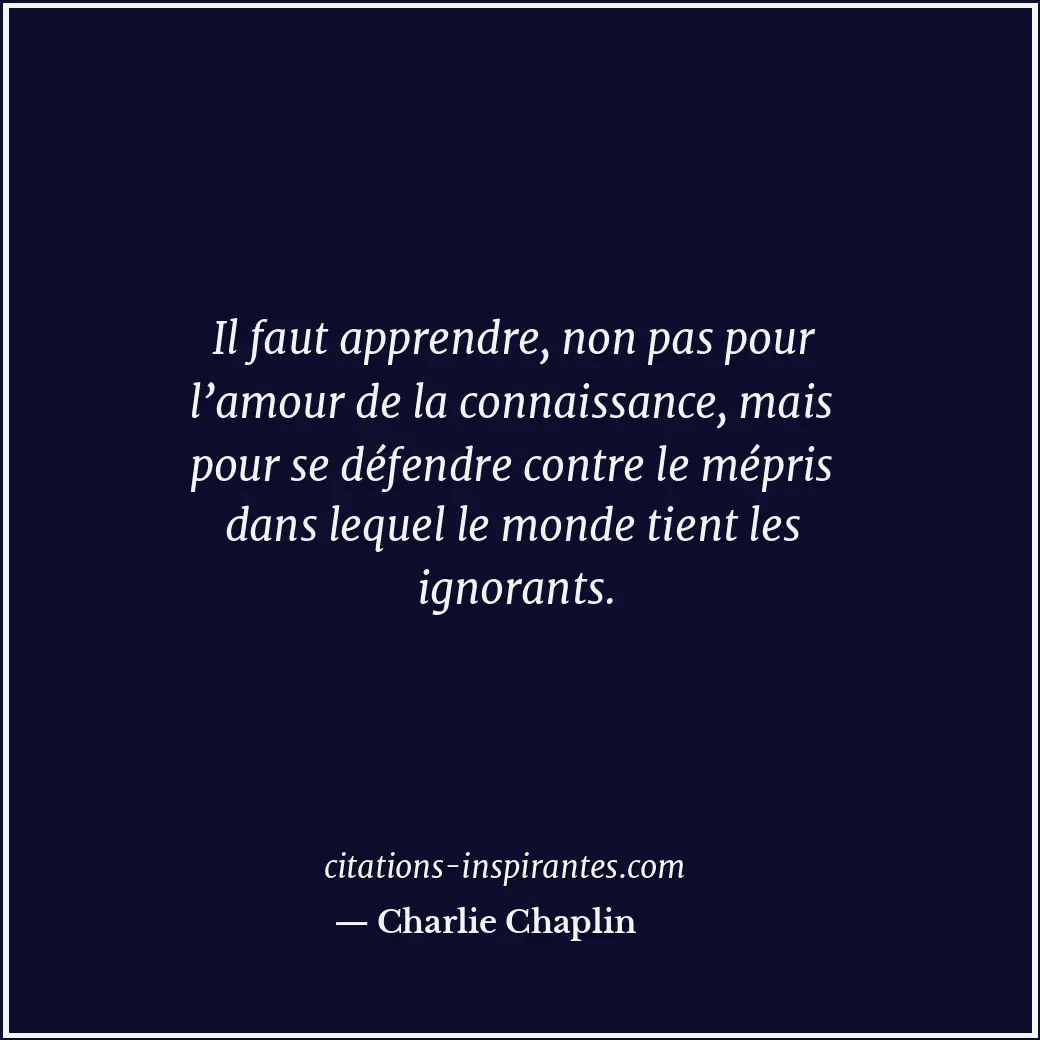 Citation de Charlie Chaplin