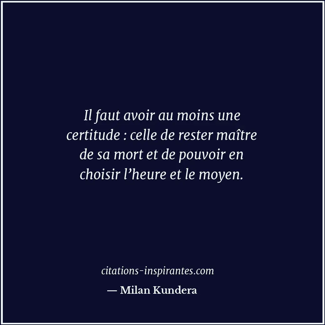 Citation de Milan Kundera
