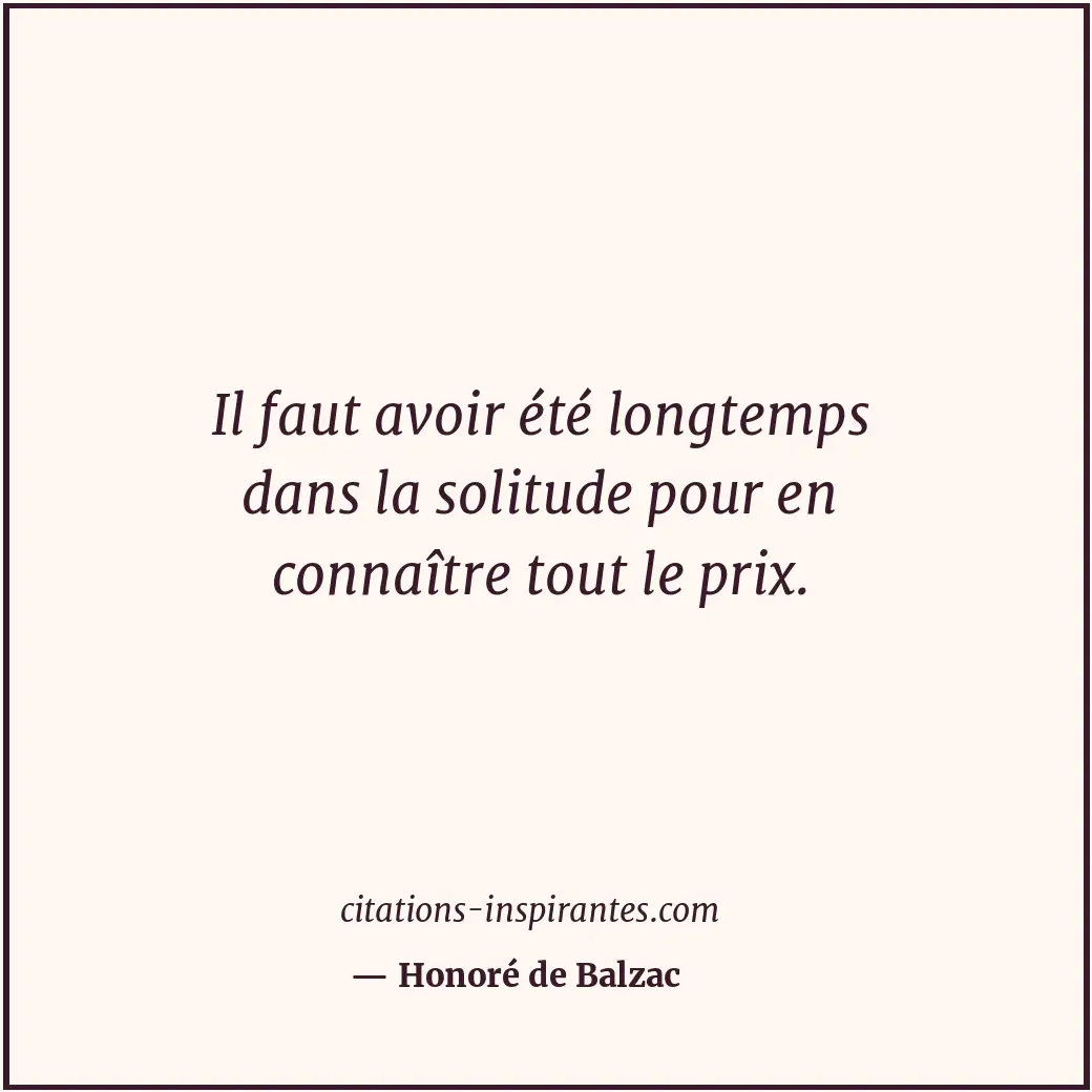 Citation de Honoré de Balzac