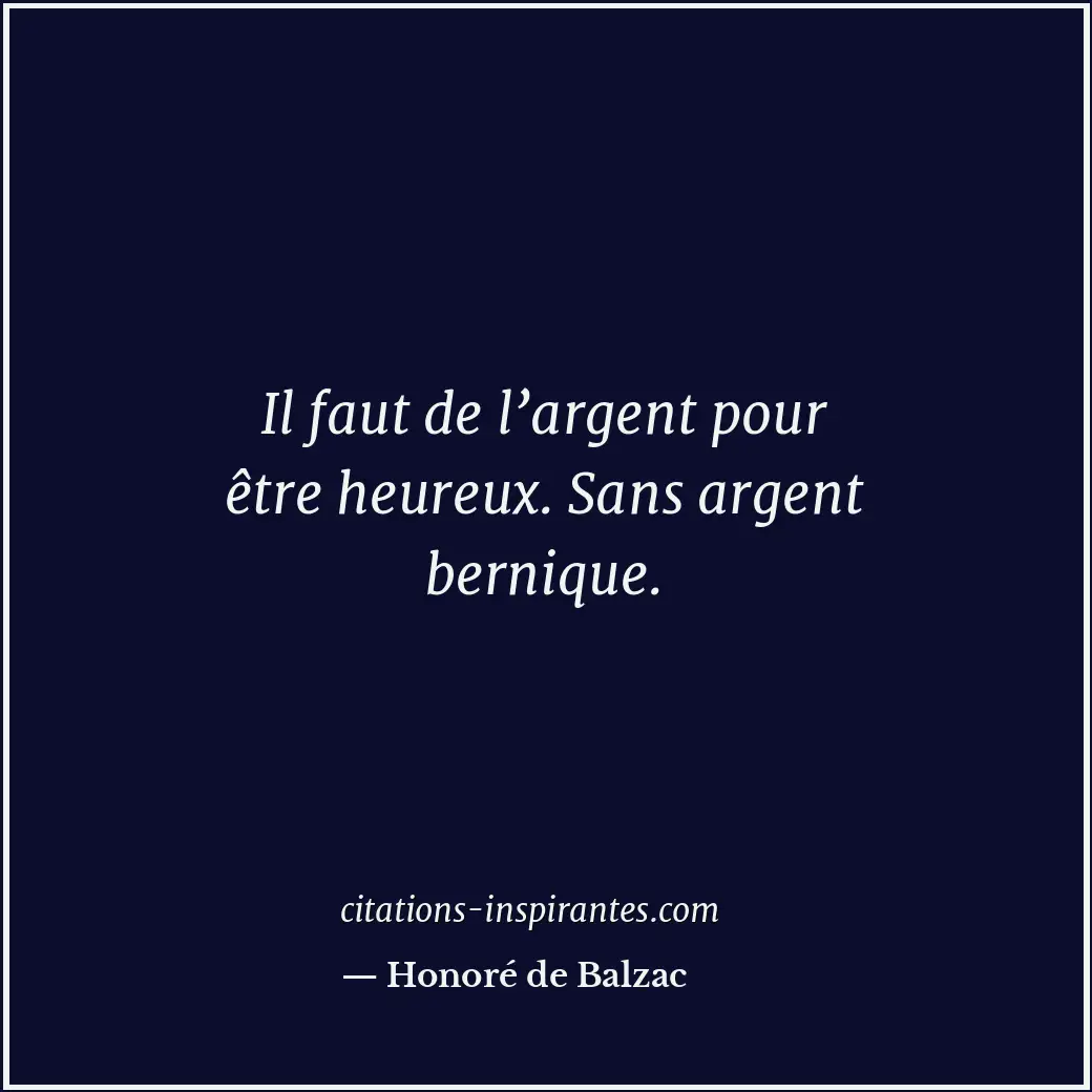 Citation de Honoré de Balzac