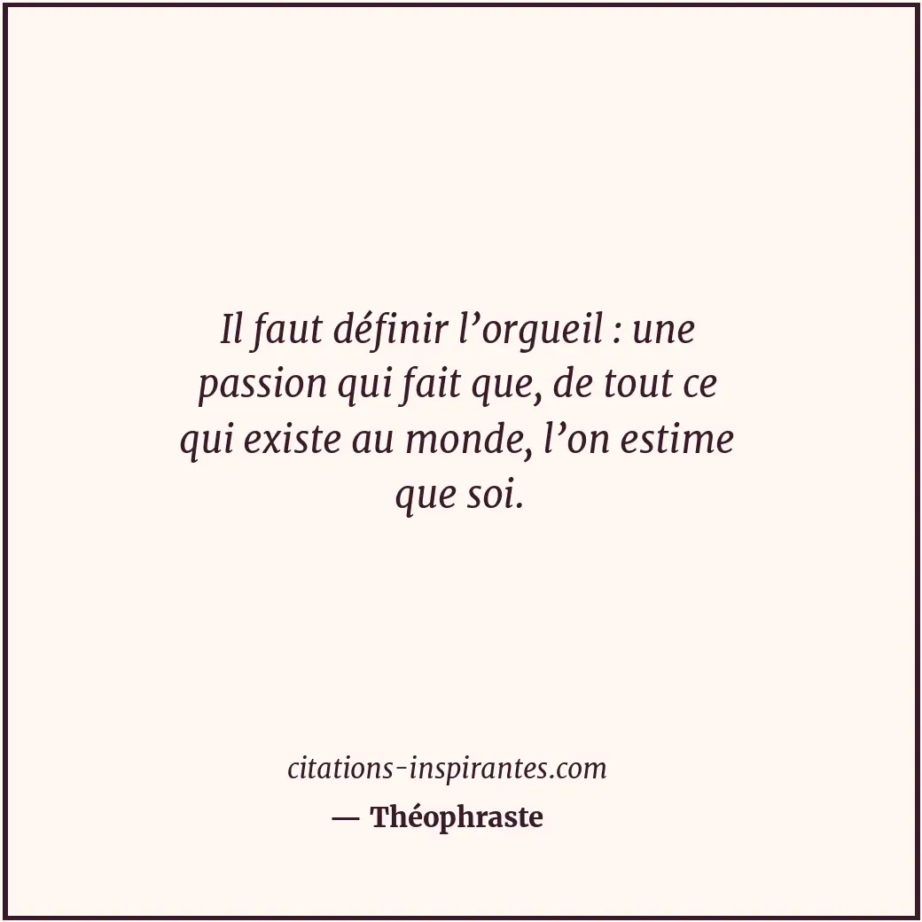 Citation de Théophraste