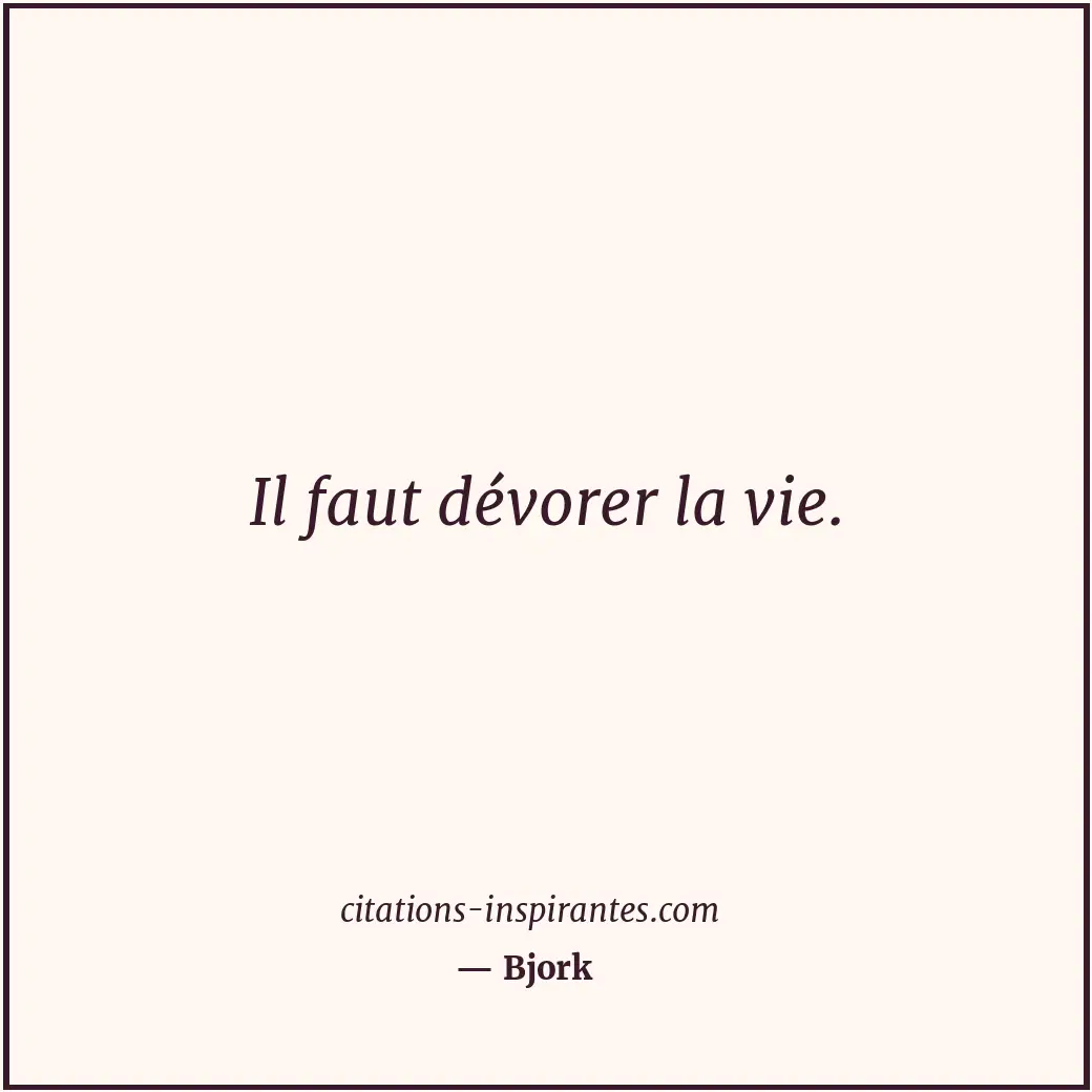 Citation de Bjork
