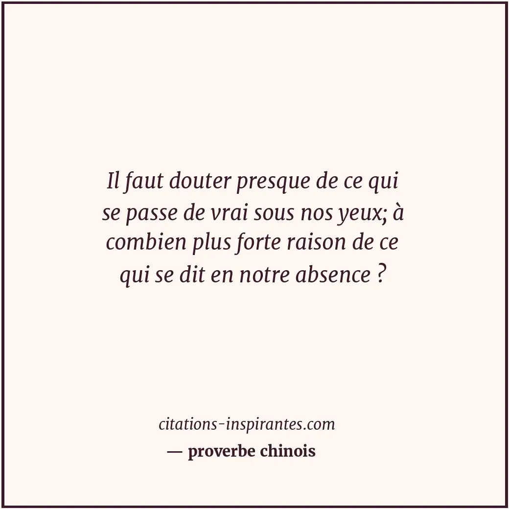 Citation de proverbe chinois