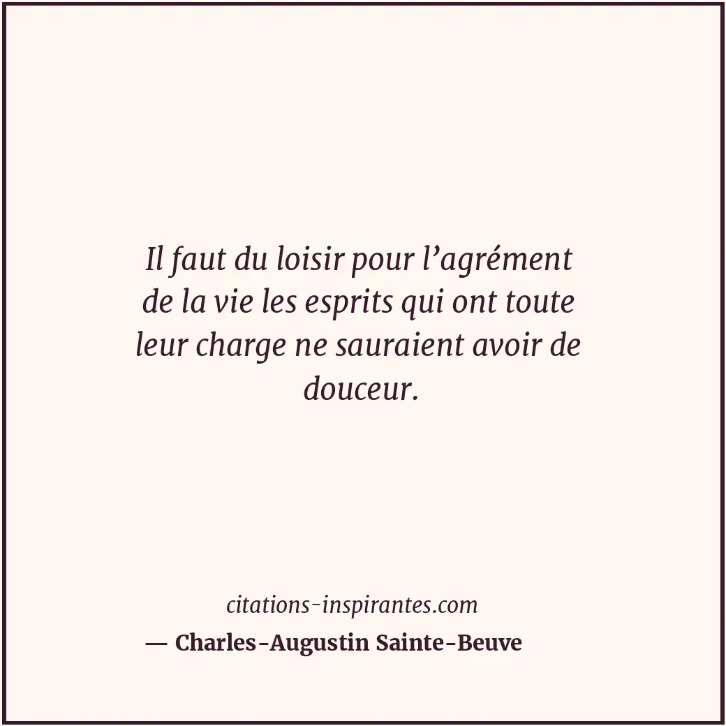 Citation de Charles-Augustin Sainte-Beuve