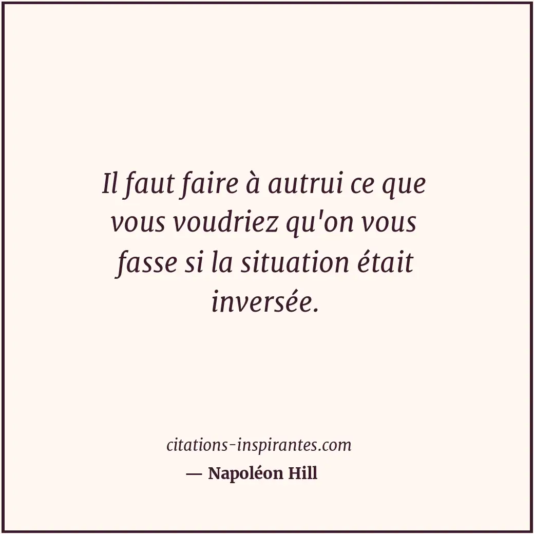 Citation de Napoléon Hill