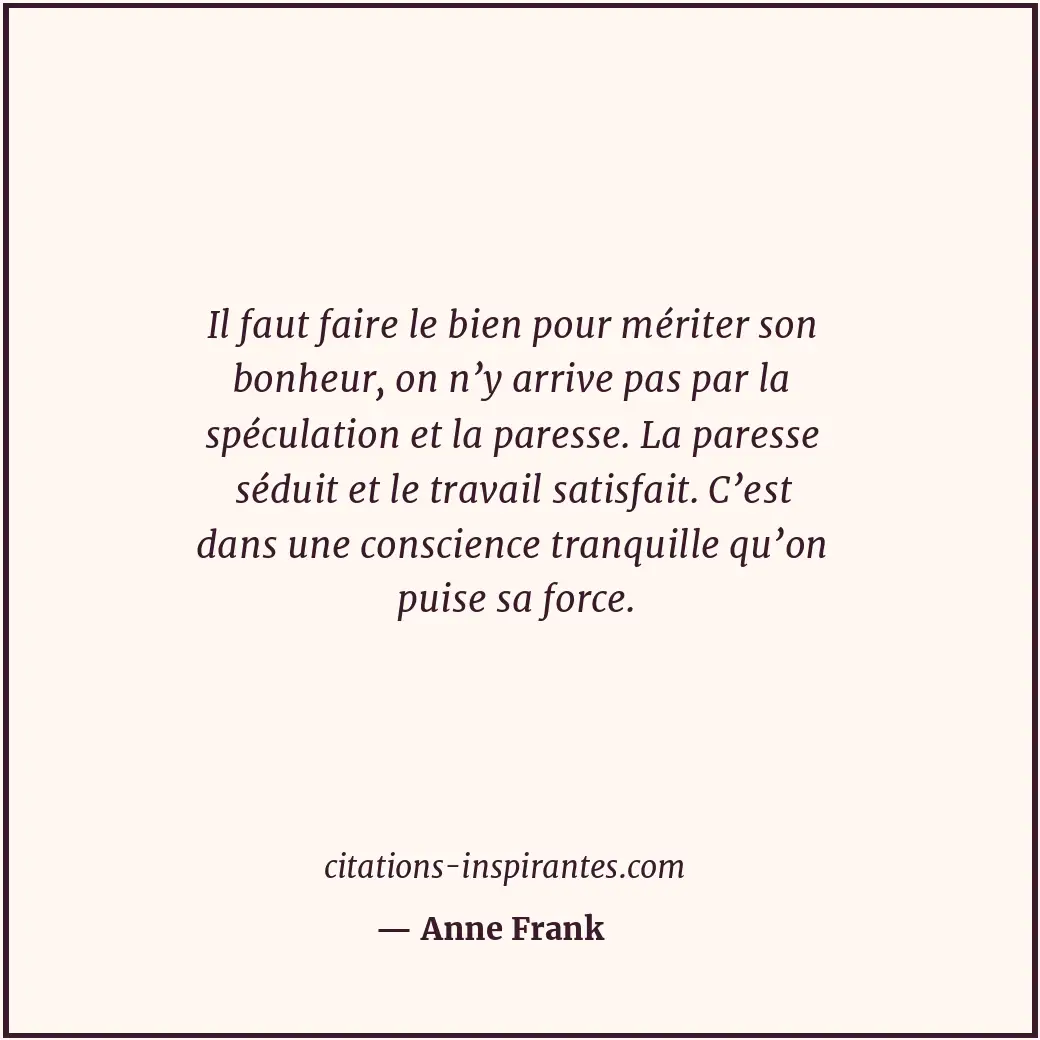 Citation de Anne Frank