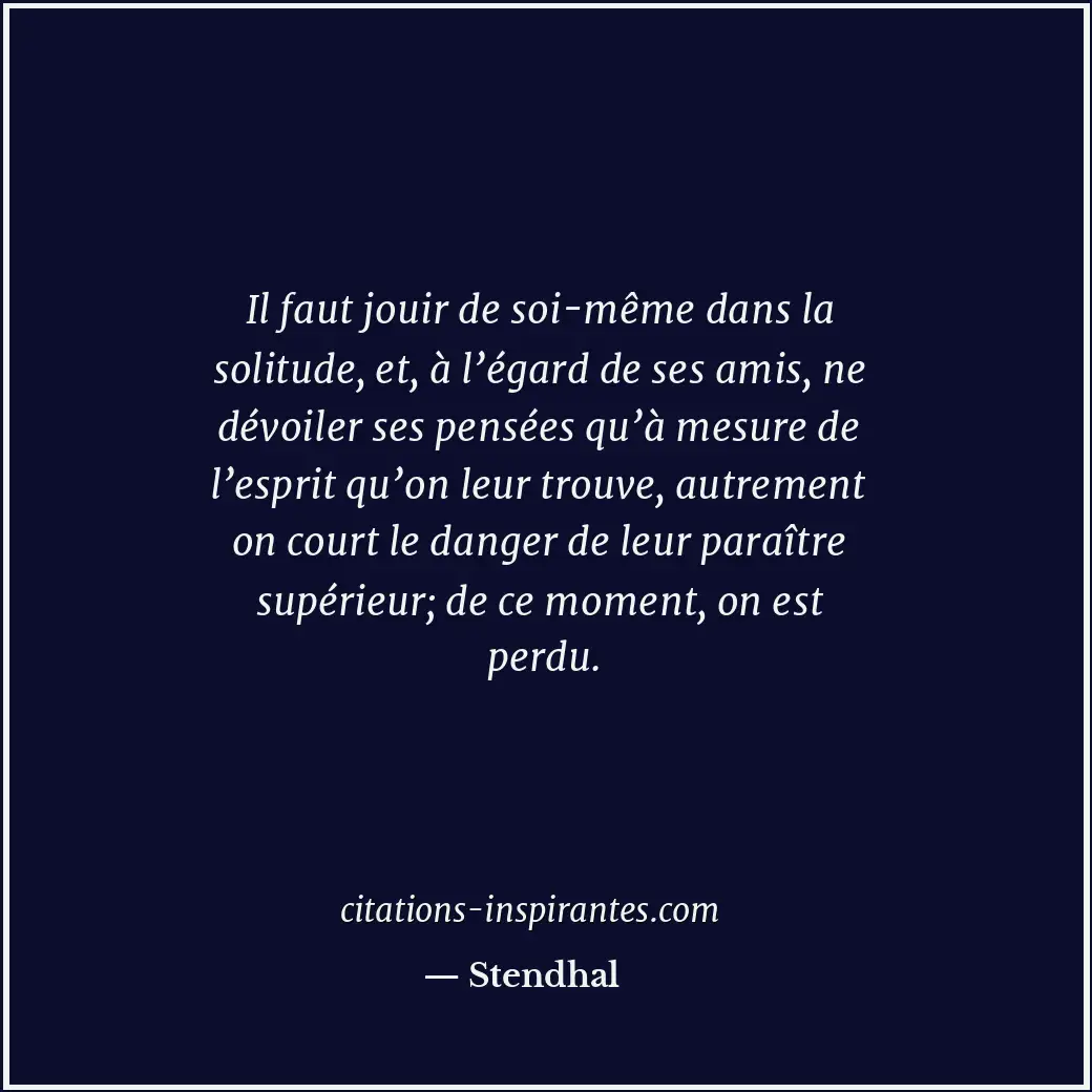 Citation de Stendhal
