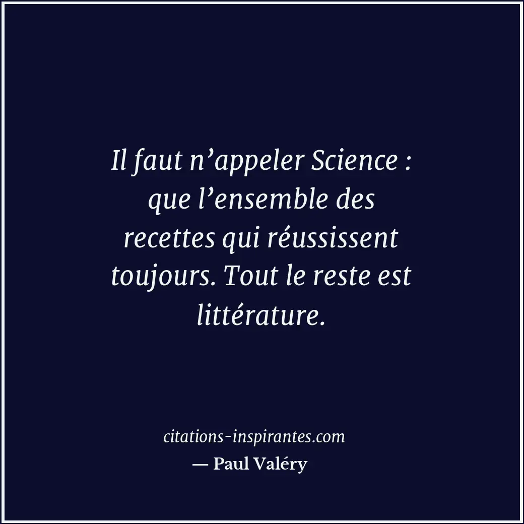 Citation de Paul Valéry