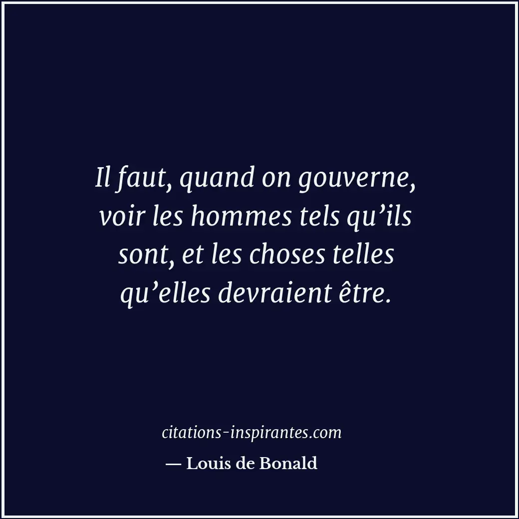 Citation de Louis de Bonald