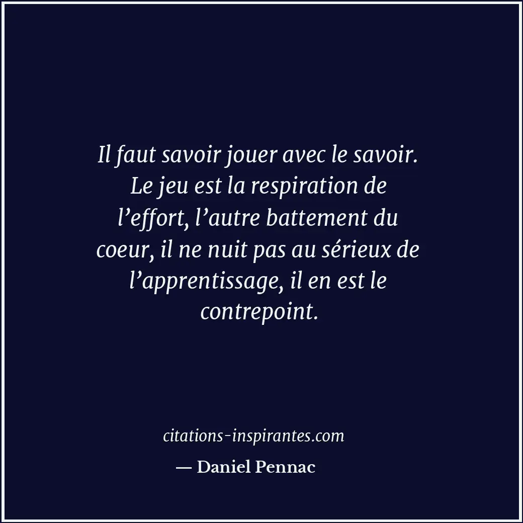Citation de Daniel Pennac