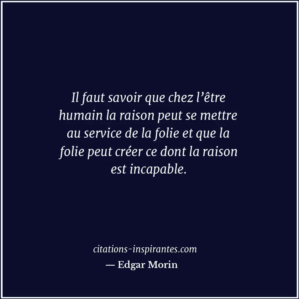 Citation de Edgar Morin