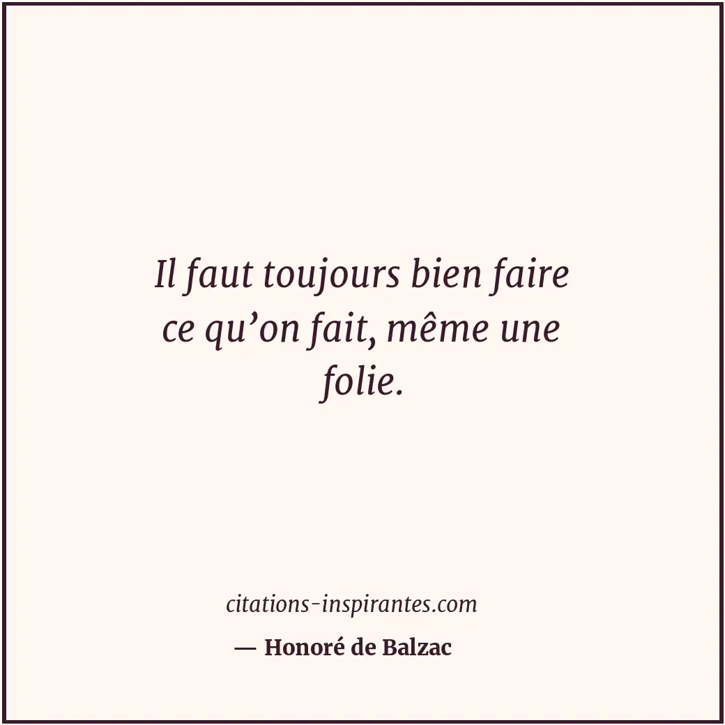 Citation de Honoré de Balzac