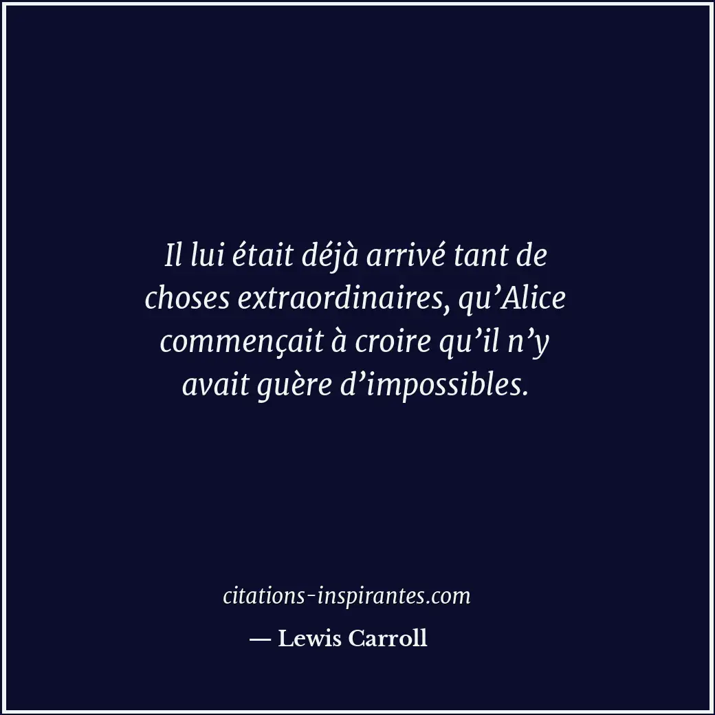 Citation de Lewis Carroll