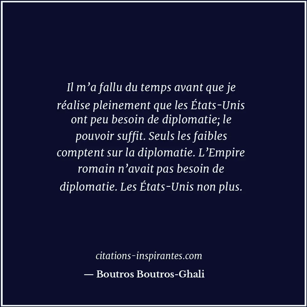 Citation de Boutros Boutros-Ghali