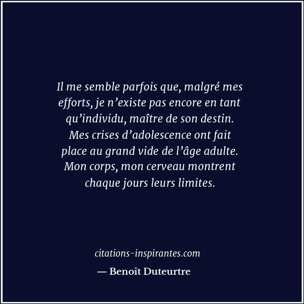 Citation de Benoît Duteurtre