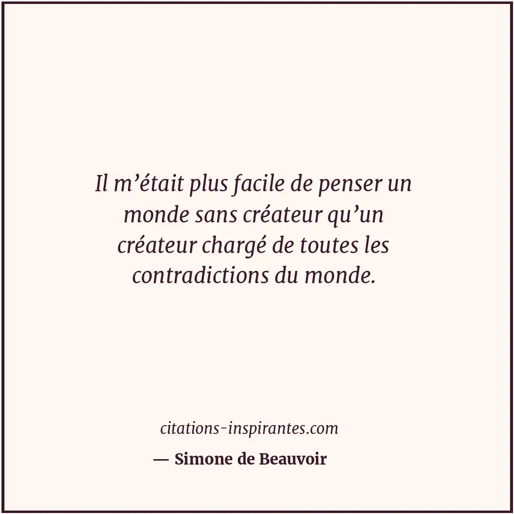 Citation de Simone de Beauvoir