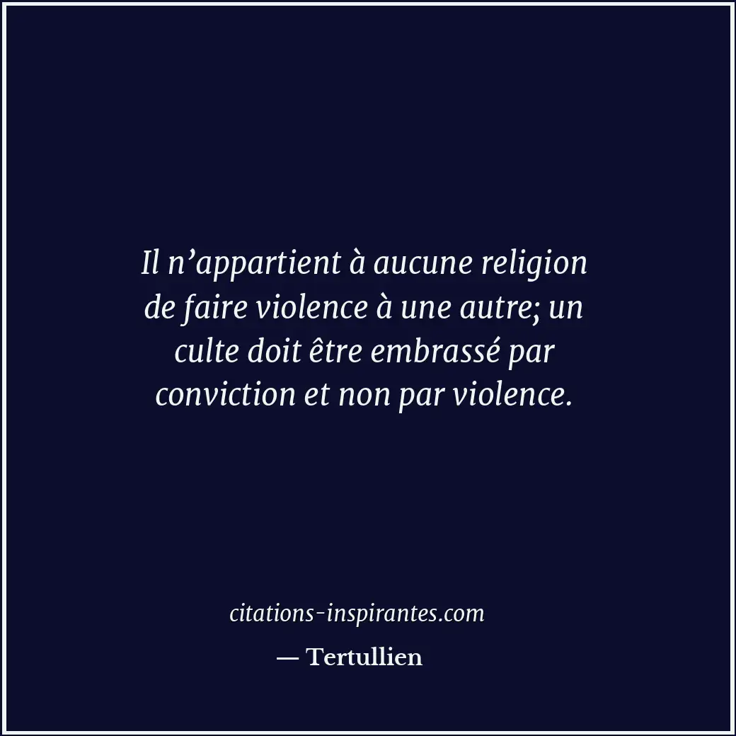 Citation de Tertullien