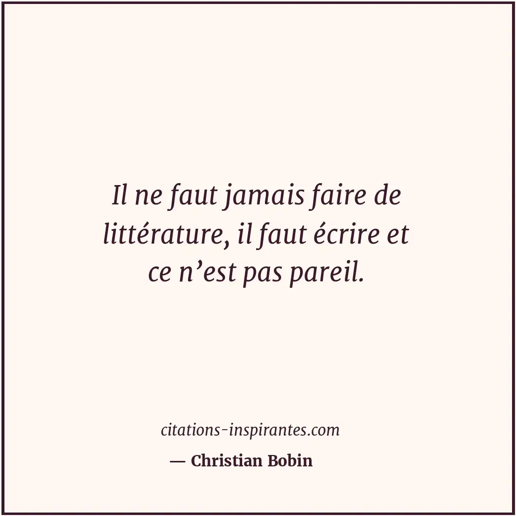 Citation de Christian Bobin