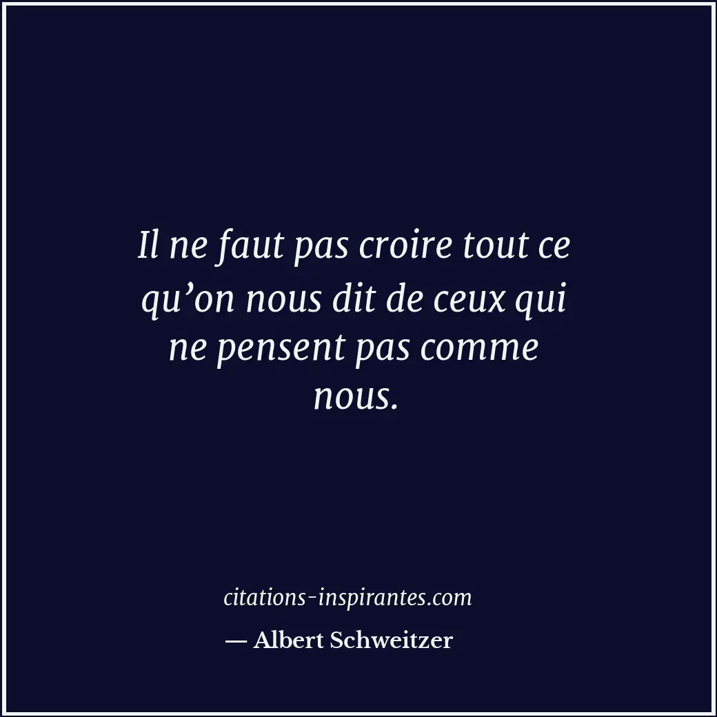 Citation de Albert Schweitzer