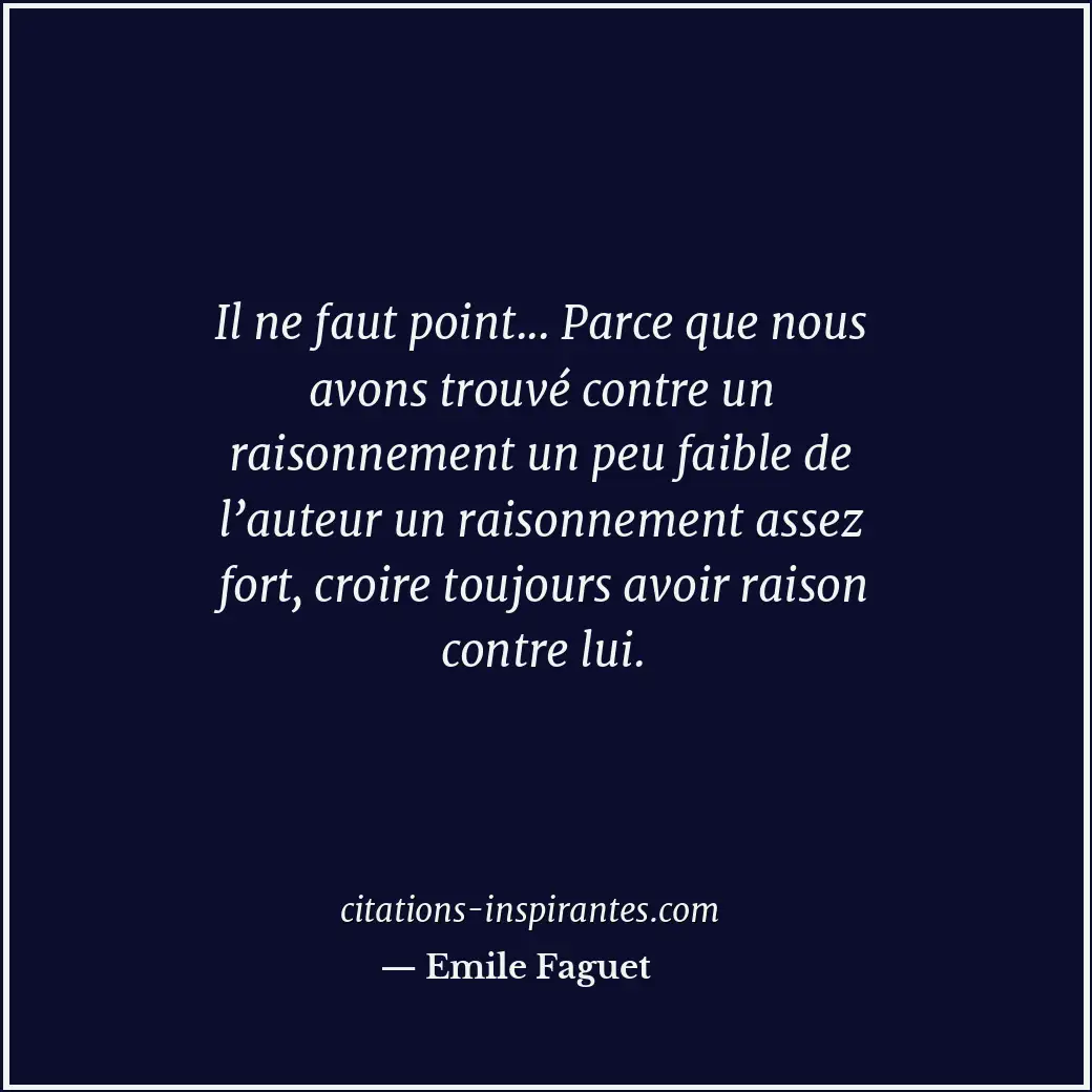 Citation de Emile Faguet