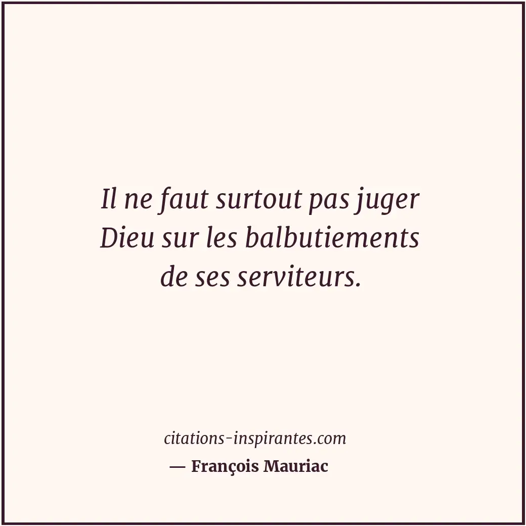 Citation de François Mauriac