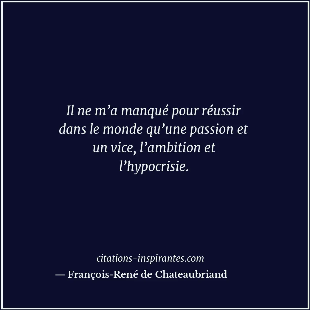 Citation de François-René de Chateaubriand