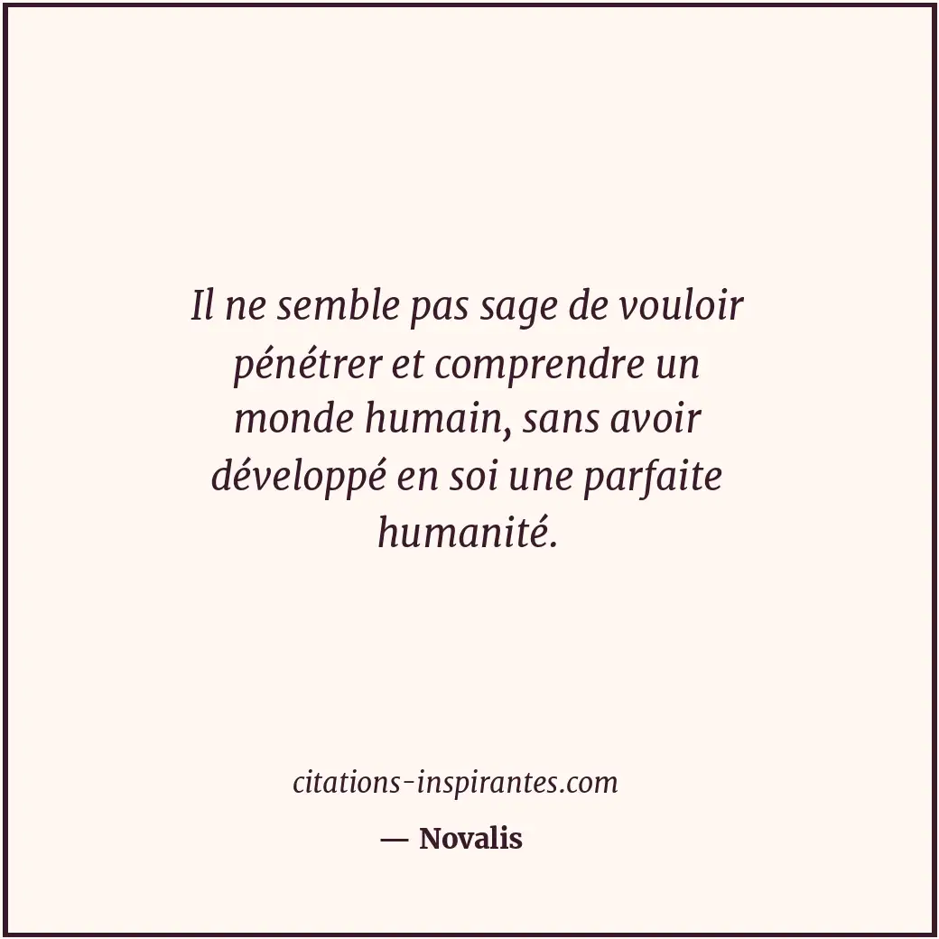 Citation de Novalis