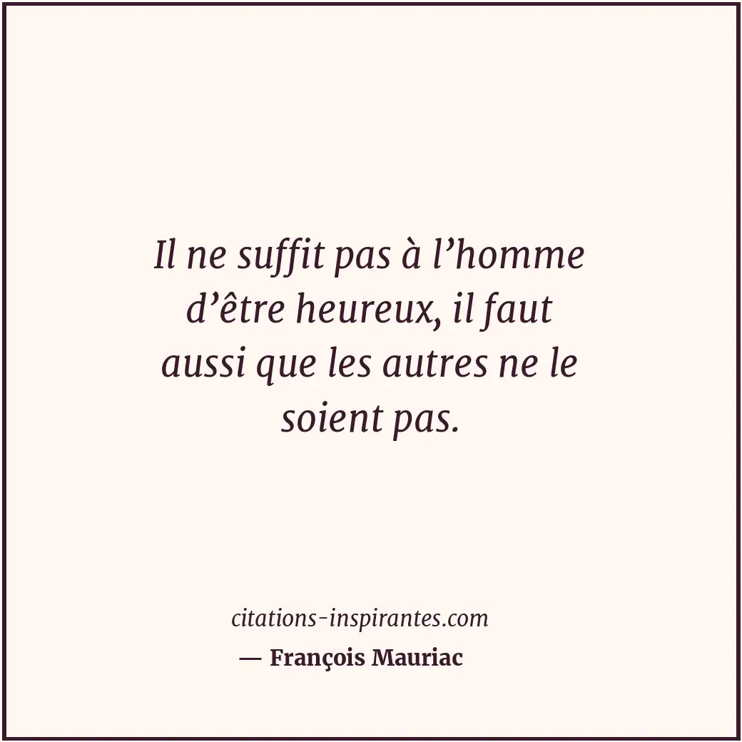 Citation de François Mauriac