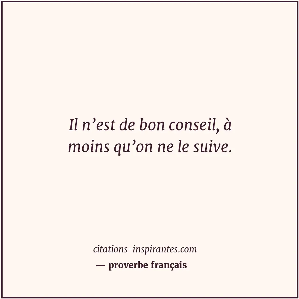 Citation de proverbe français