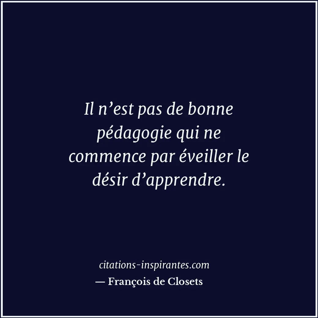Citation de François de Closets