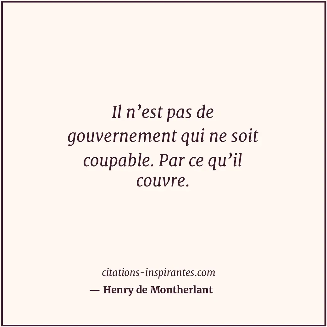 Citation de Henry de Montherlant