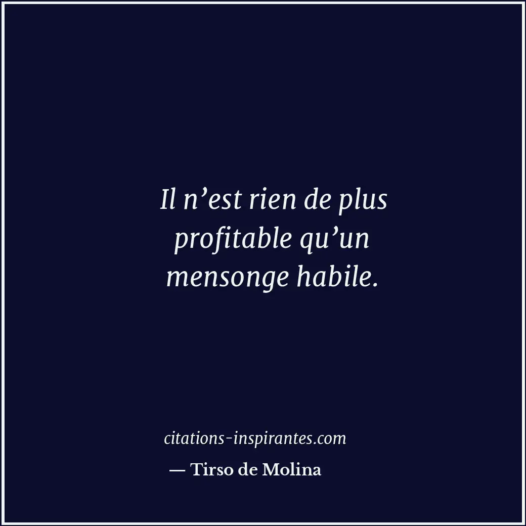 Citation de Tirso de Molina