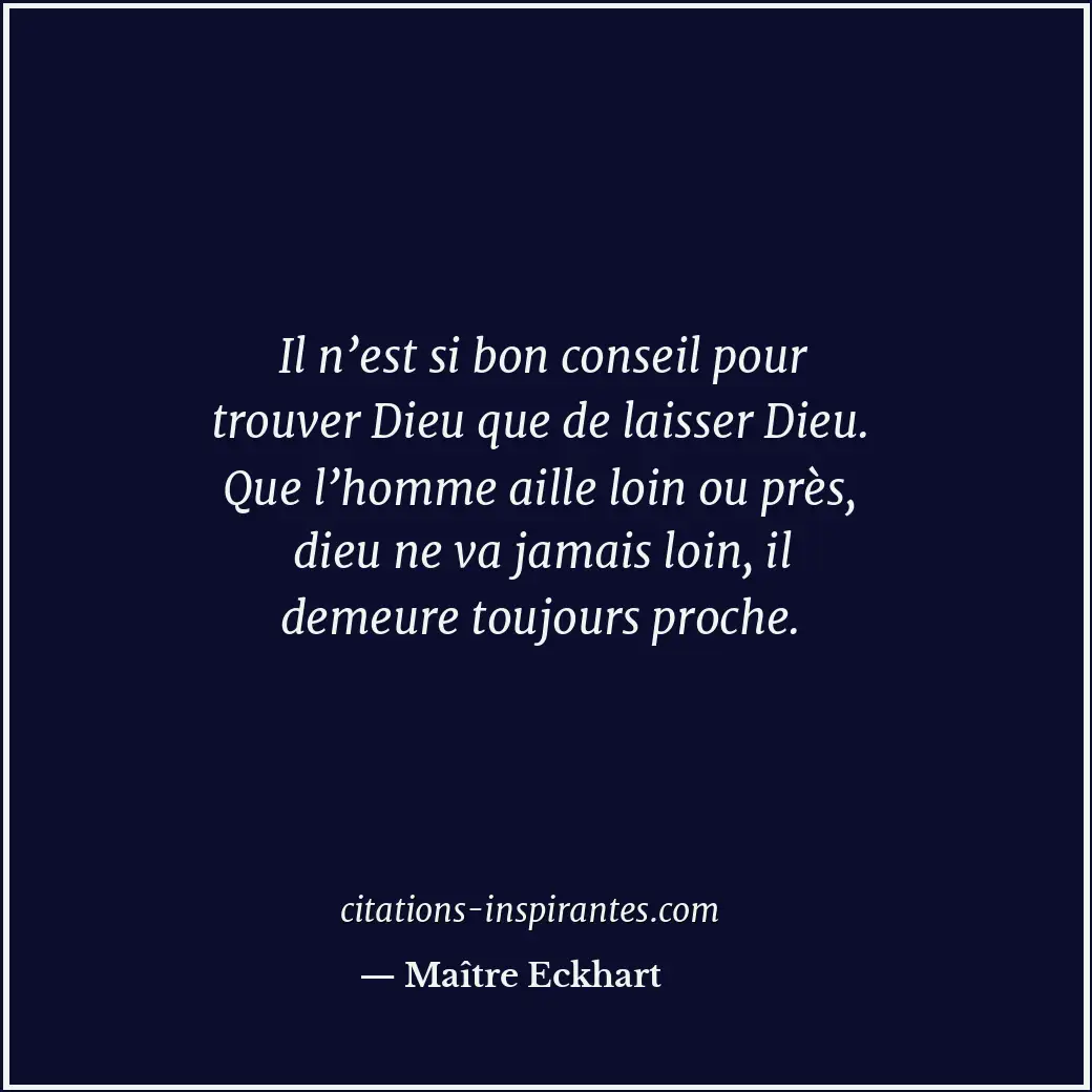 Citation de Maître Eckhart