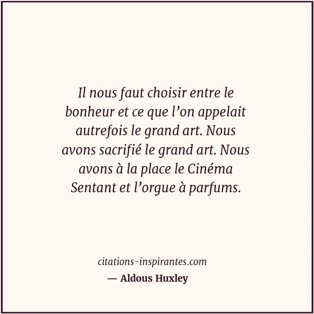 Citation de Aldous Huxley