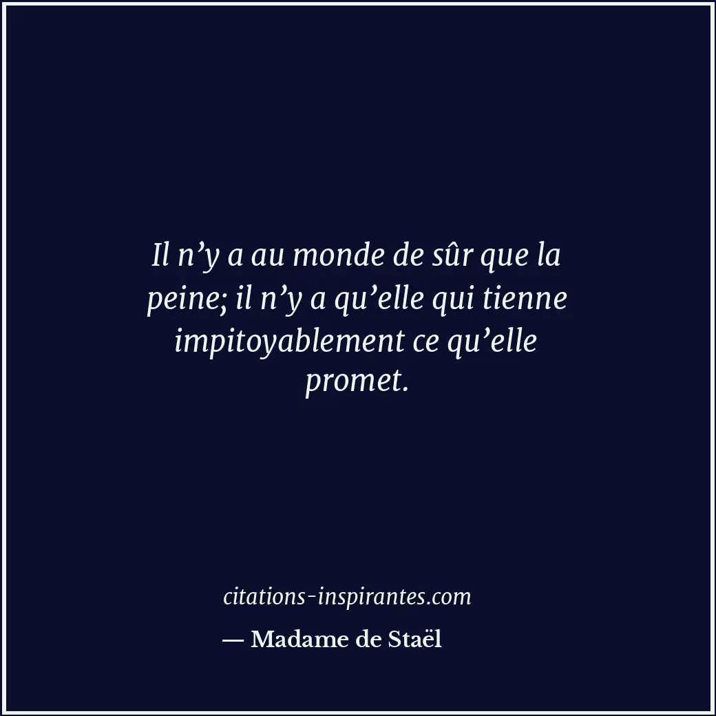 Citation de Madame de Staël