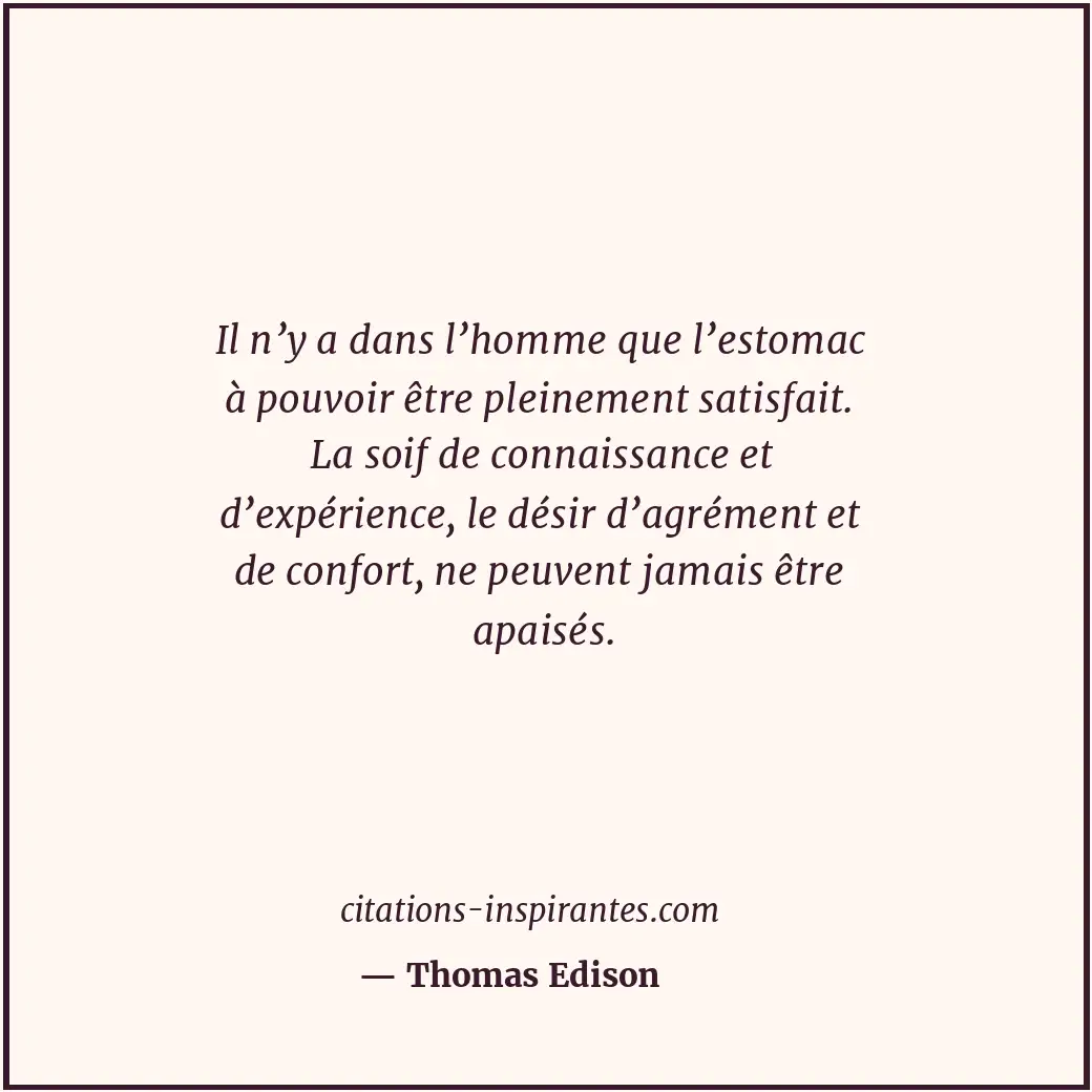 Citation de Thomas Edison