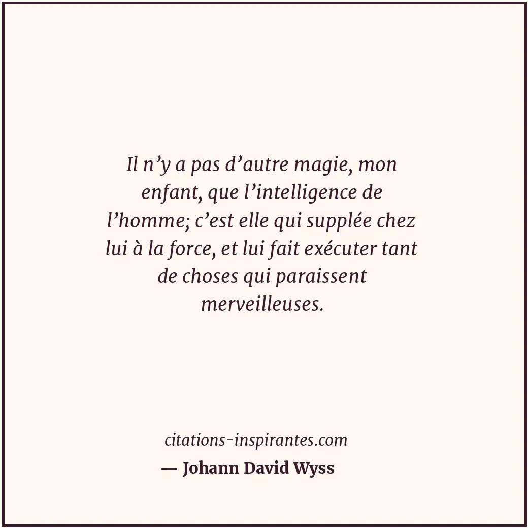 Citation de Johann David Wyss